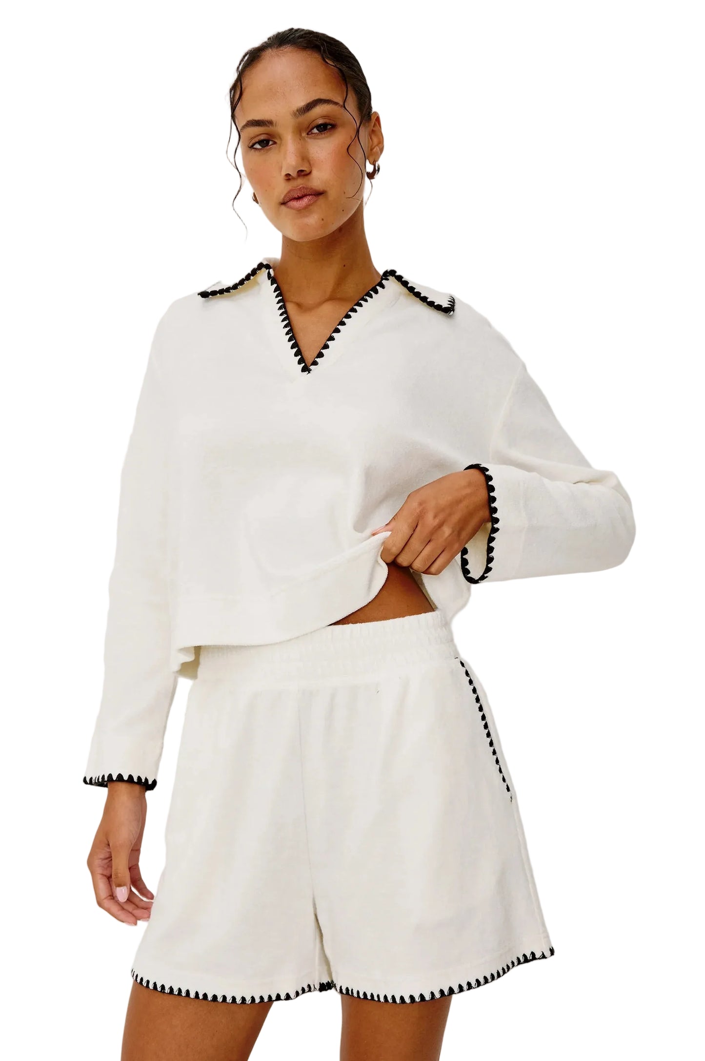 Cati Terry Sweatshirt- Ivory