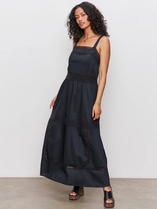 Lucky You Midi Dress- Black