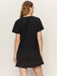 For Keeps Bubble T-shirt Dress- Black