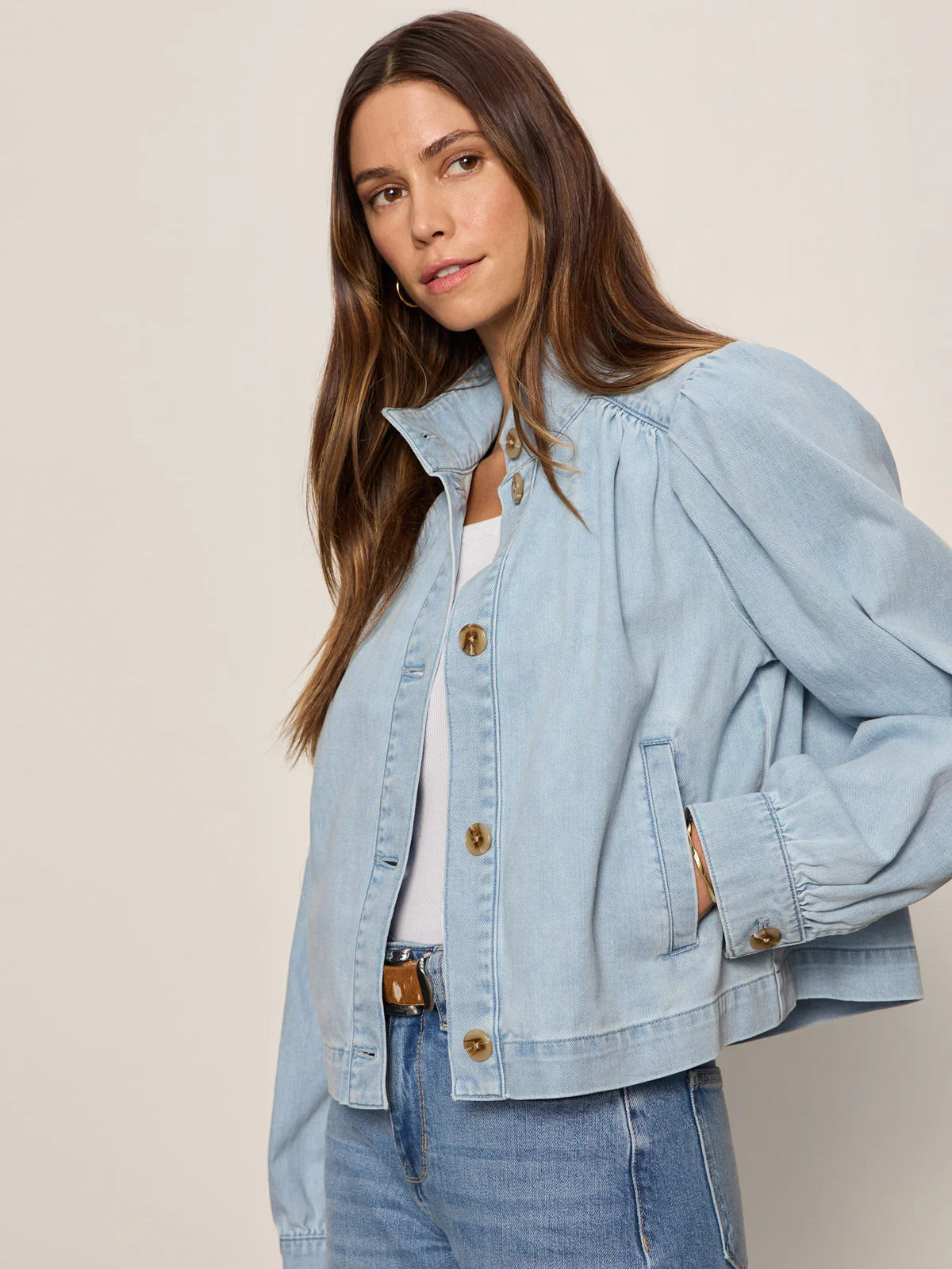 Charlotte Denim jacket- Whisper