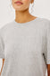 Cotton Cashmere Short Sleeve Top- Heather Grey
