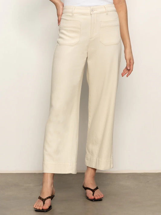 Soft Marine Wide Leg Pant- Macrame