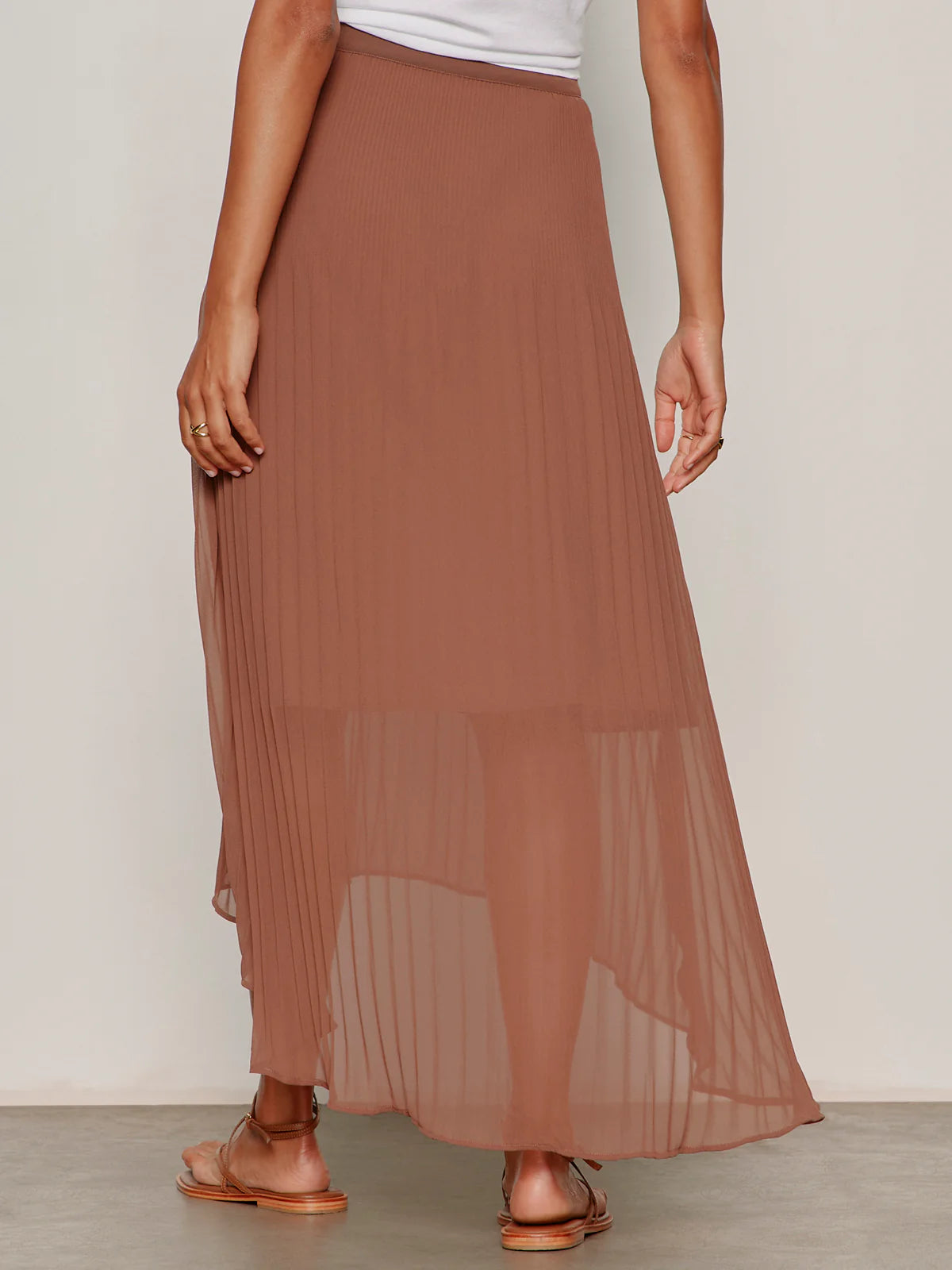 Meant To Be Pleated Midi Skirt- Mud Bath