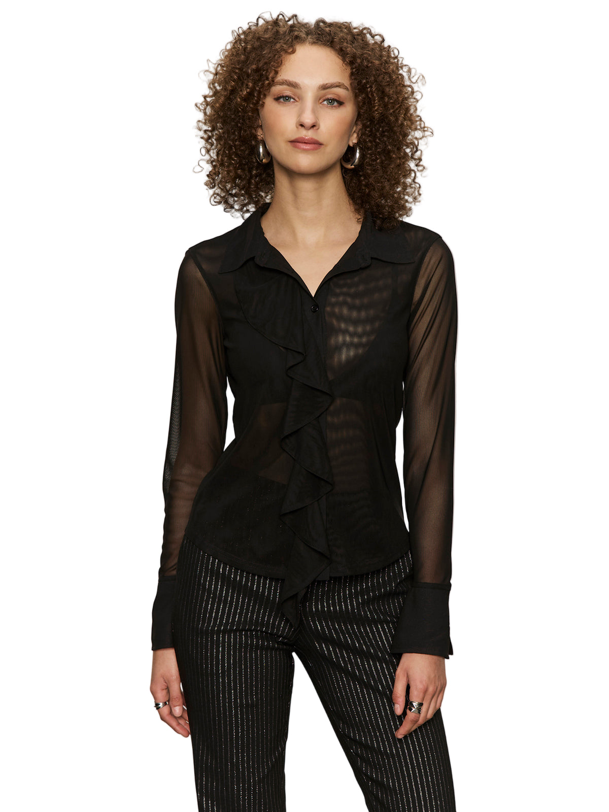 Dreamland Ruffle Top- Black