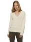 Classic V Neck Sweater- Chalk