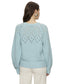 Femme Openwork Sweater- Aquamarine