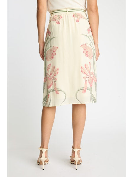 Claudette Midi Skirt- Stippled Iris