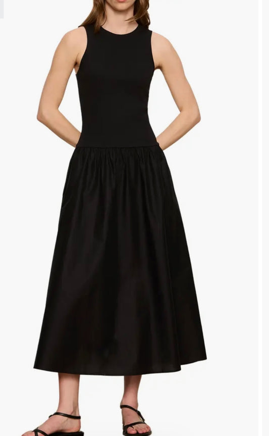 Take Me Away Midi Dress- Black