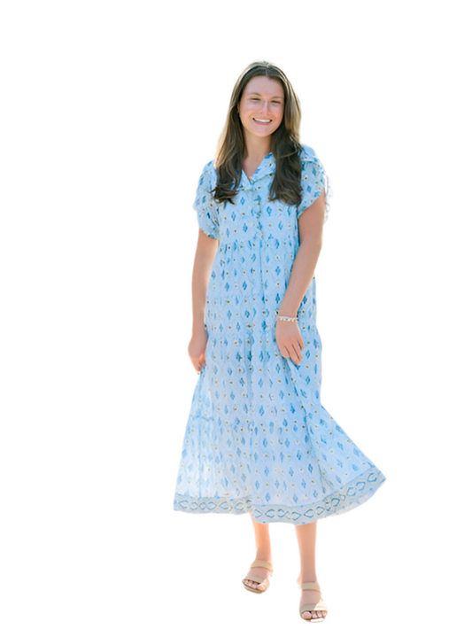 Tessa Short Sleeve Maxi Dress- Mulberry