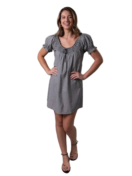 Celeste Mini Dress- Black Gingham