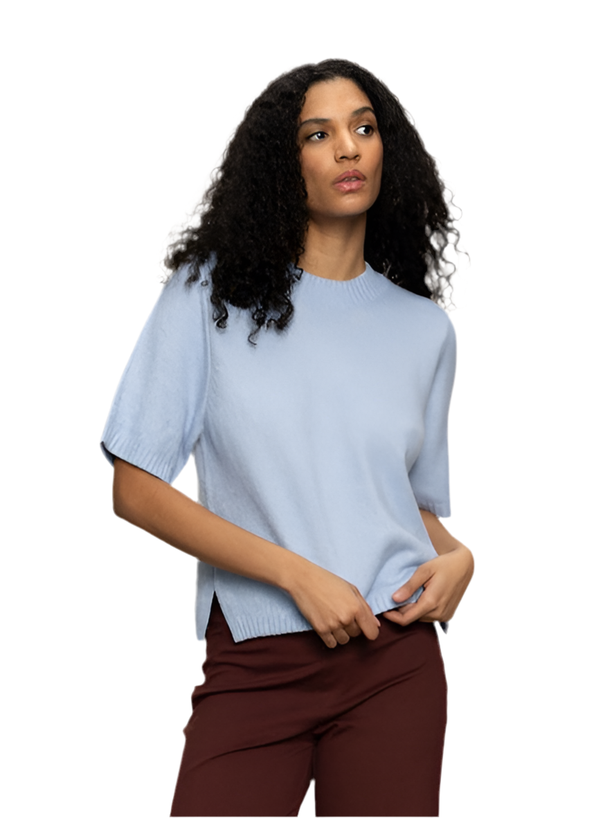 Perfect Sweater Tee- Blue Powder