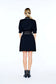 Gelso Embroidered Mini Shirt Dress- Black