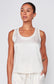 Cosmo Satin Sleeveless Top- Cream
