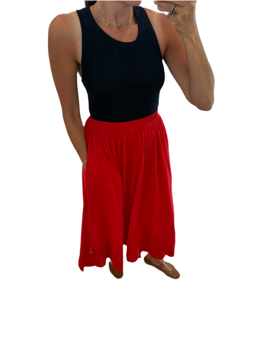 Fine 2X1 Rib Cropped High Neck Tank- Navy
