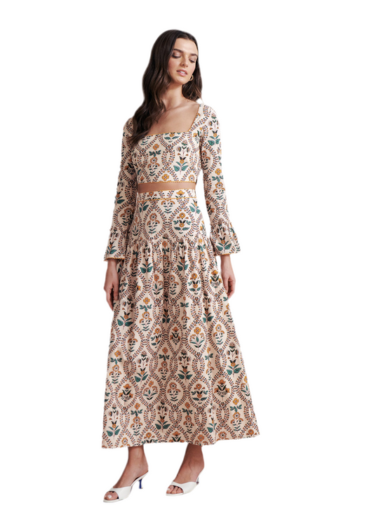 Wila Long Sleeve and Maxi Set- Multi