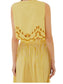 Bicolor Striped Richilieur Sleeveless Top- Yellow