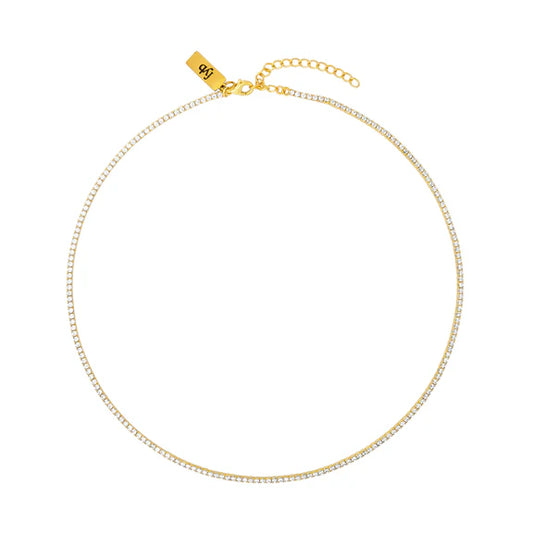 Diana Tennis Necklace- Gold