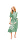 Leila Collared Button Down Midi Dress- Green Tea