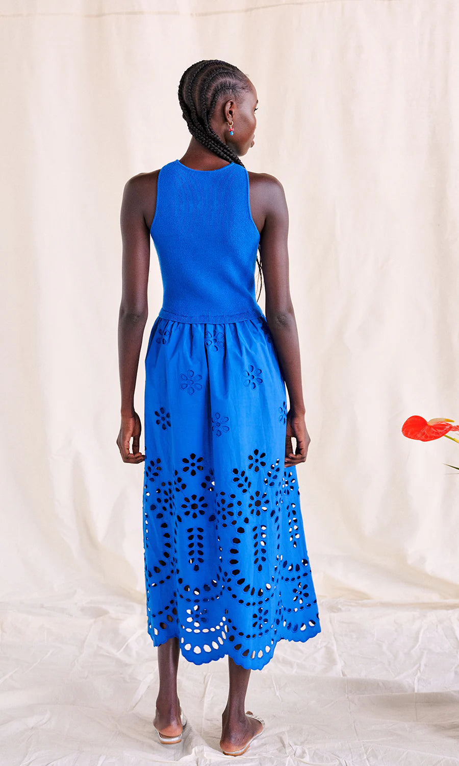 Dawn Eyelet Maxi Dress- Cerulean Ice