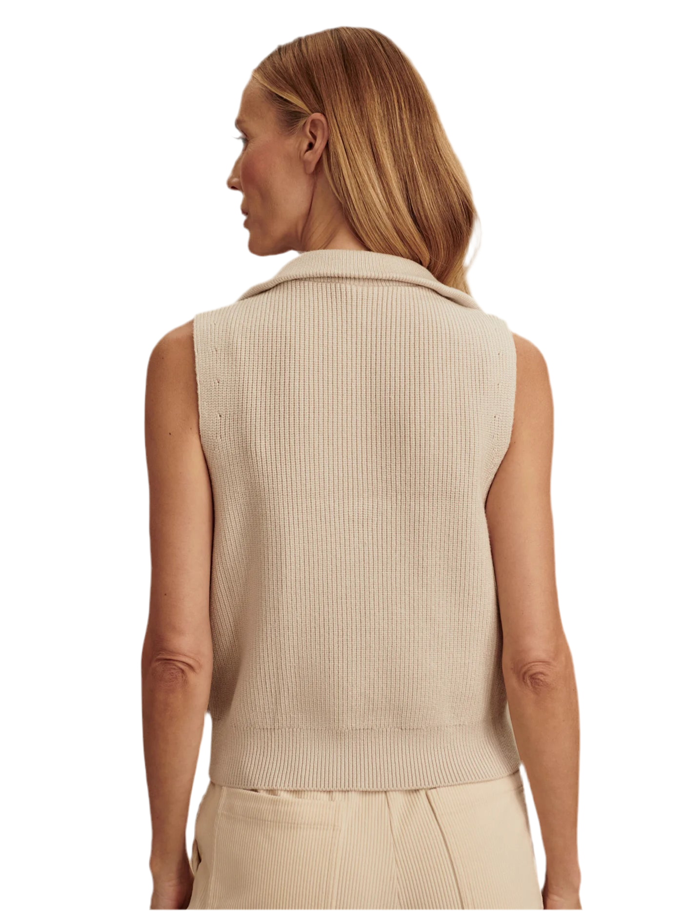 Amina Half Zip Knit- Silver Birch