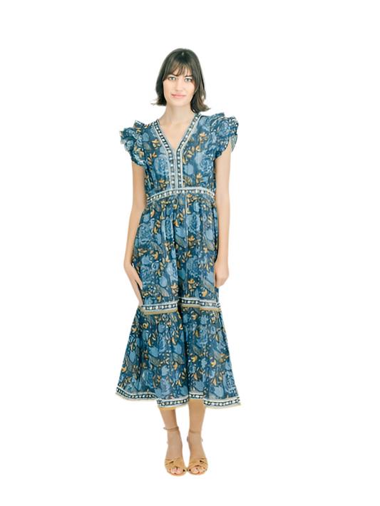 Kira Midi Dress- Moonlit Petal