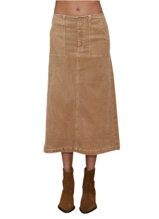 Jocelyn Midi Skirt- Sandwashed Caramel