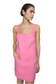 Evelyn Linen Dress- Ultra Pink