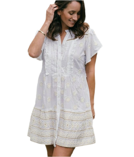 Belize Whitehaven Dress- White