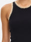 Tallulah Spliced Tank- Black/Cream