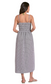 Seersucker Smocked Midi Dress-Black