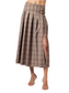 Casini Plaid Skirt- Mocha