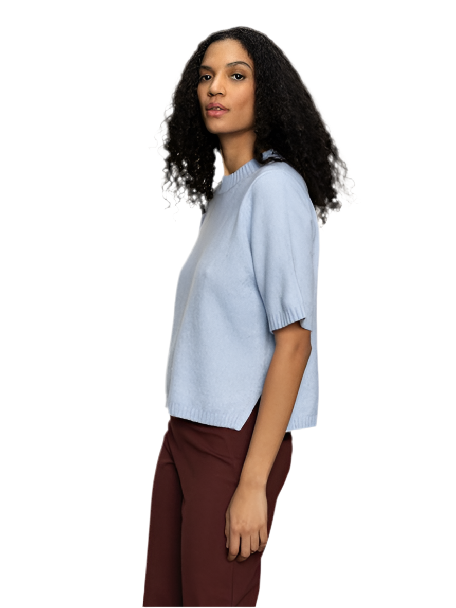 Perfect Sweater Tee- Blue Powder