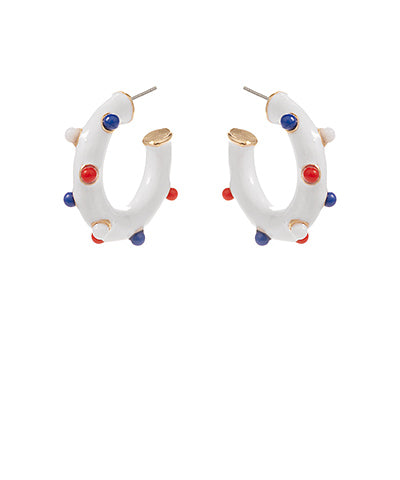 Patriotic Enamel Hoops