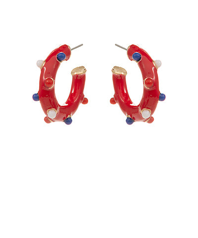 Patriotic Enamel Hoops