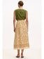 Cachet Printed Midi Skirt