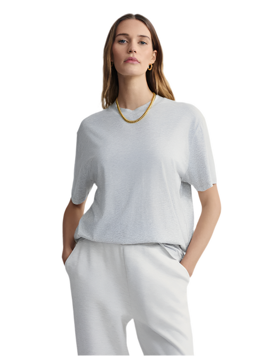 Leighton Boxy tee- Light Grey