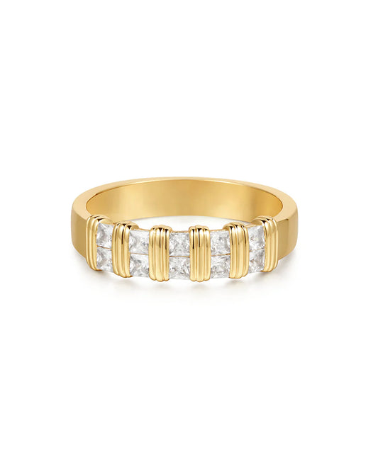 Remy Princess Cut Band- Gold