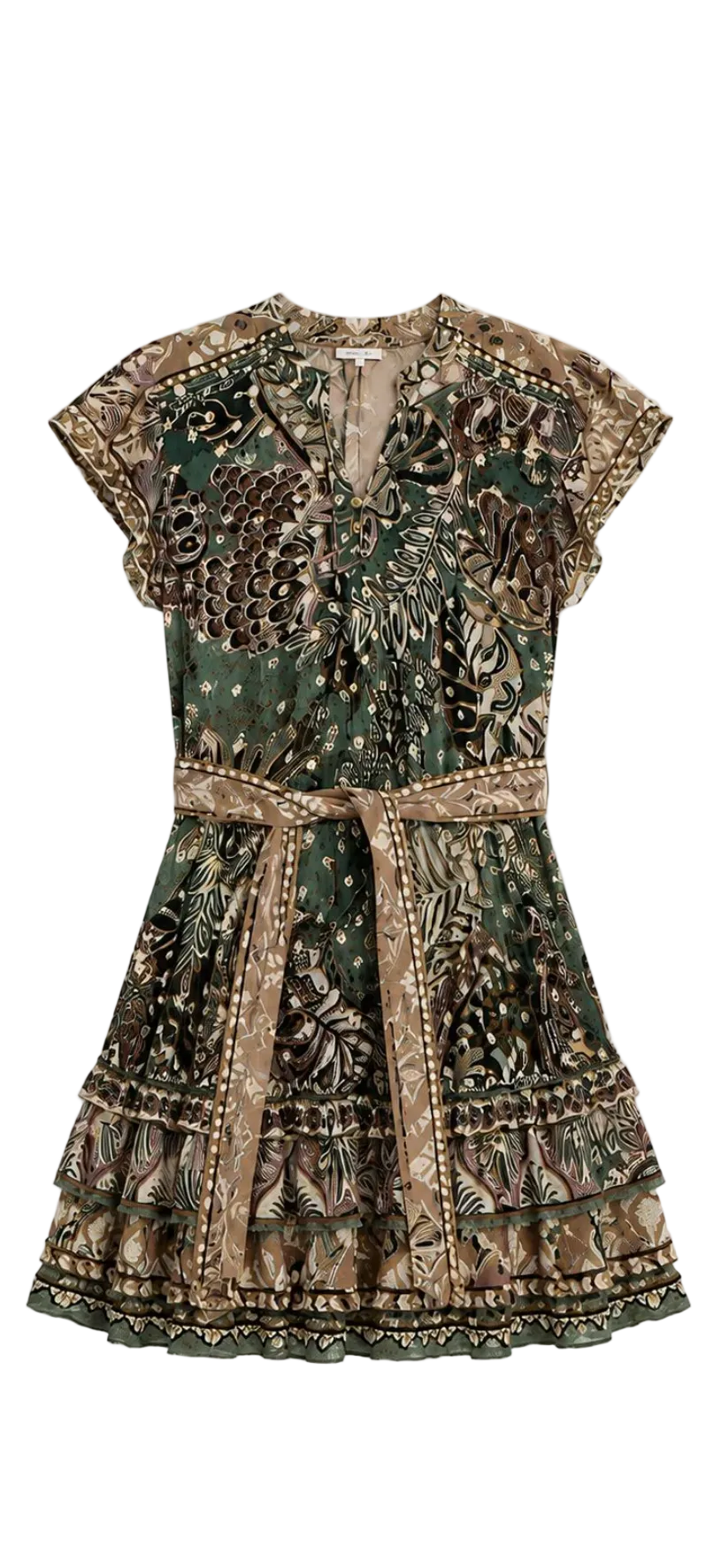 Dotted Foliage Mini Dress
