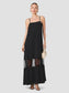 Quinn Crepe Lace Maxi Dress- Black