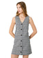 Matteo Plaid Button Down Mini Dress