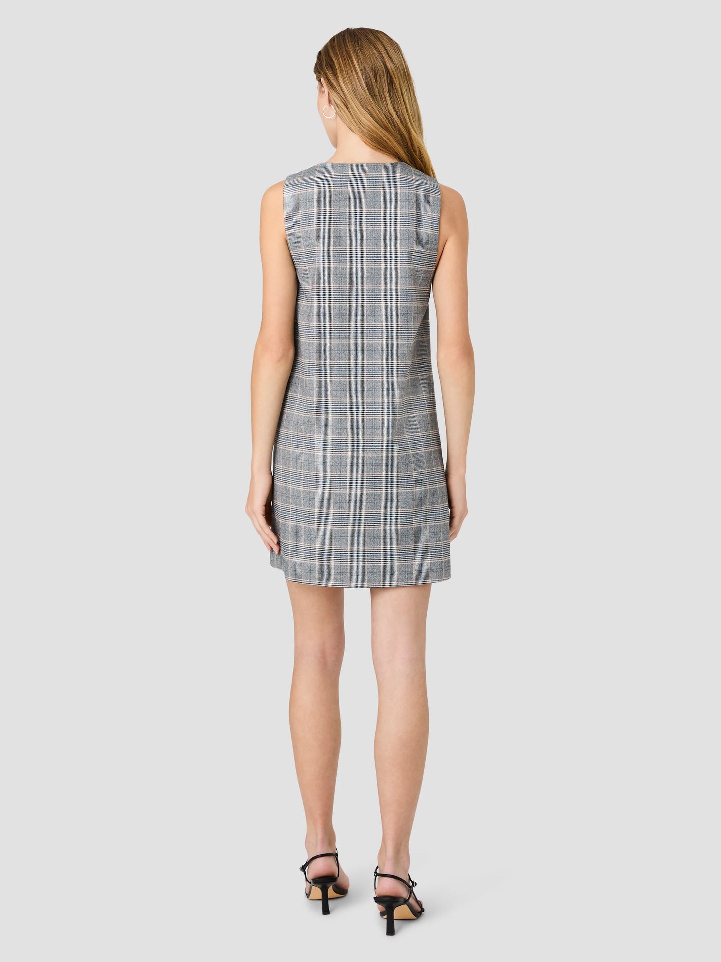 Matteo Plaid Button Down Mini Dress