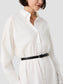 Cambria Cotton Maxi Shirt Dress- White