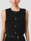 Harry Sleeveless Boxy Top- Black