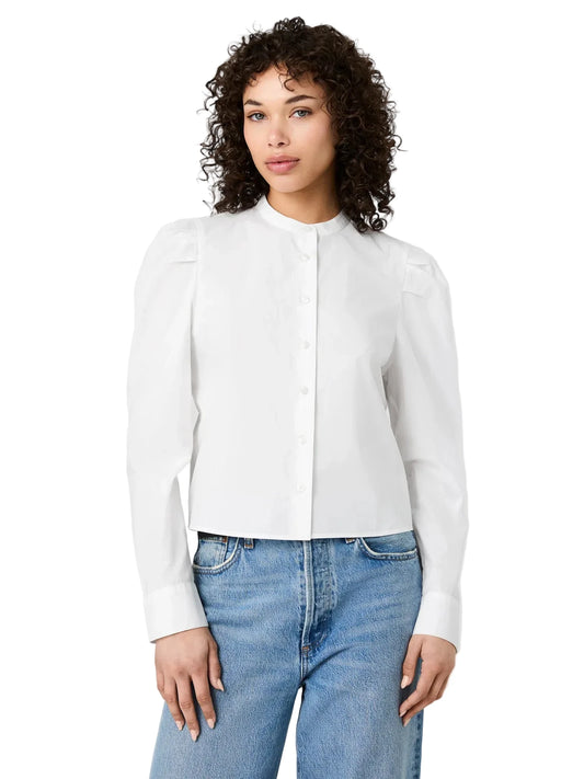 Cambria Puff Sleeve Shirt- White