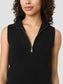 Marley Half Zip Rib Vest- Black