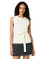 Maxime Knit Sleeveless Wrap Top- Cream
