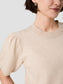 Yulia Knit Puff Sleeve Top- Oatmeal