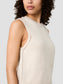 Sleeveless Pointelle Boarder Top- Oatmeal