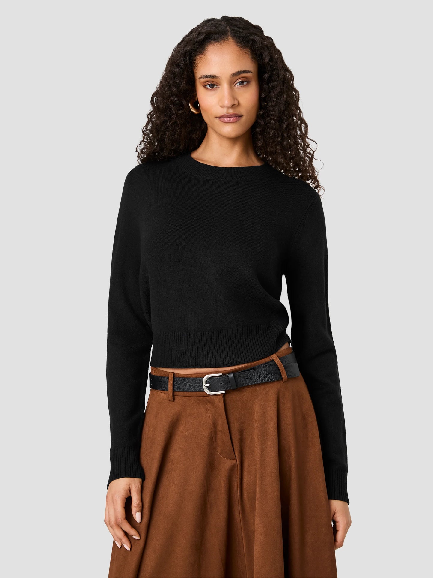 Babysoft Crew Neck Sweater- Black