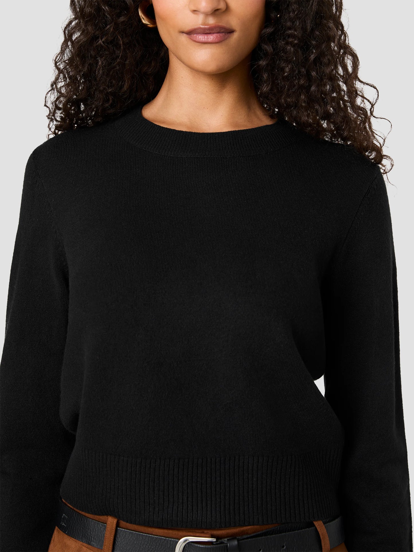 Babysoft Crew Neck Sweater- Black